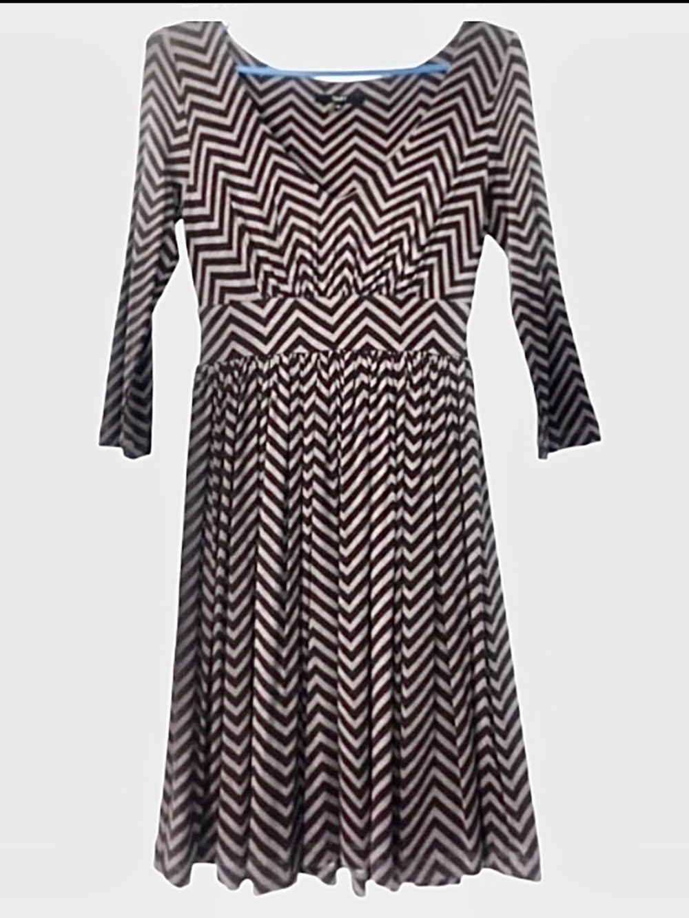 Tart Chevron Stretch Dress V Neck Size XS